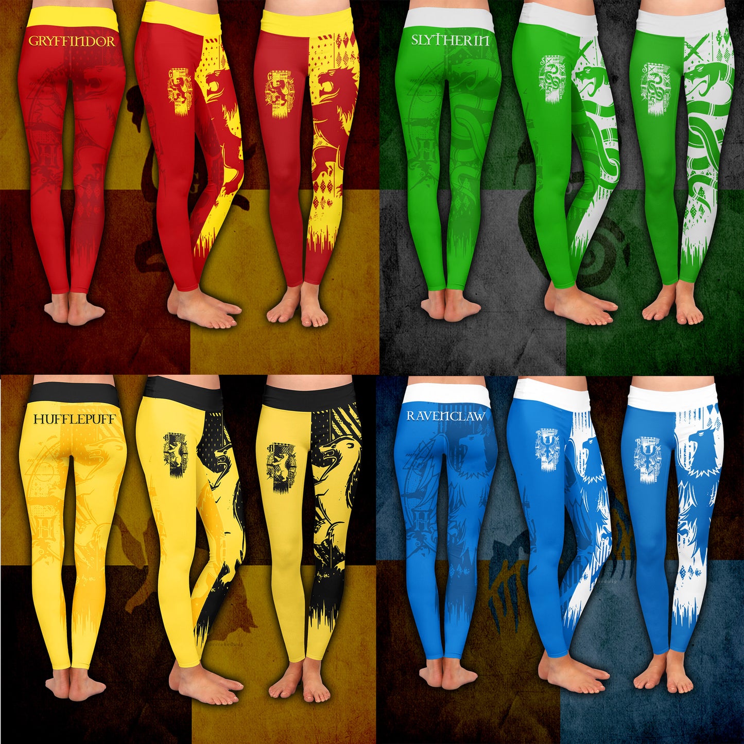 Quidditch Slytherin Harry Potter 3D Leggings