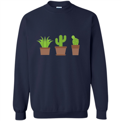 Cactus Plant Pot Succulent T-shirt Navy