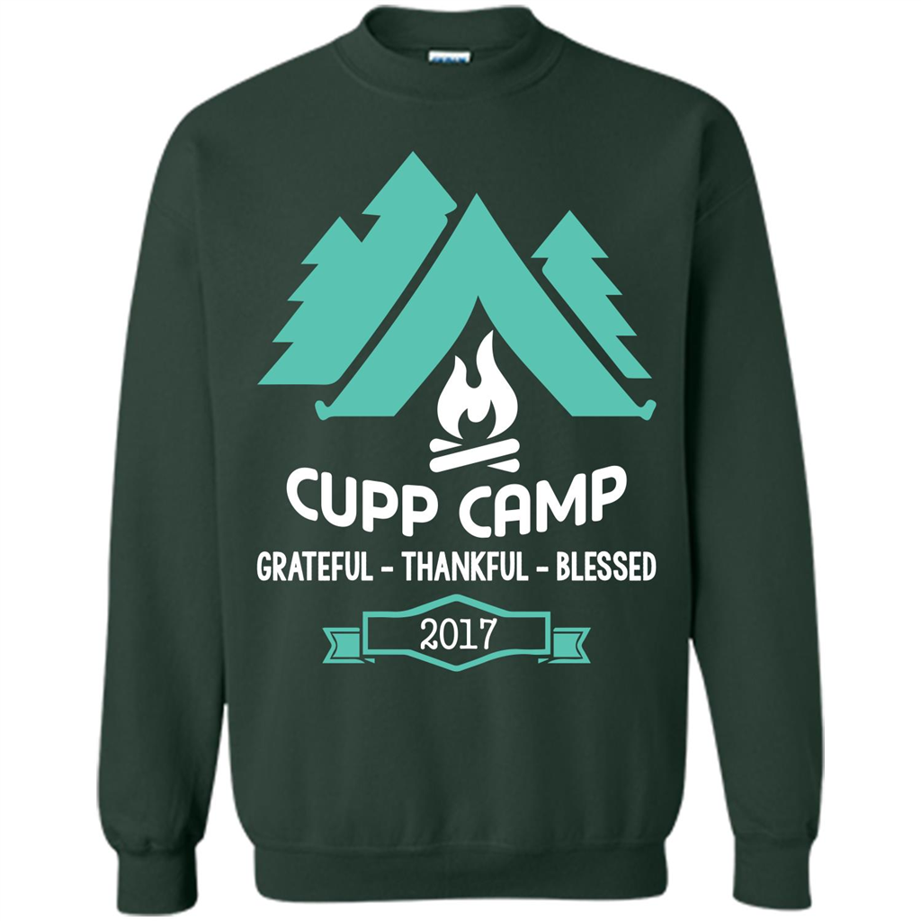 Camping T-shirt Cupp Camp Grateful - Thankful - Blessed 2017 Forest Green