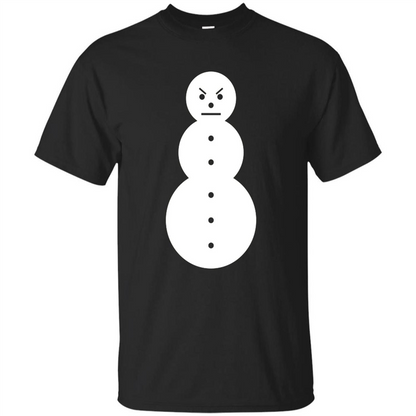 Christmas T-shirt Angry Snowman T Shirt Black