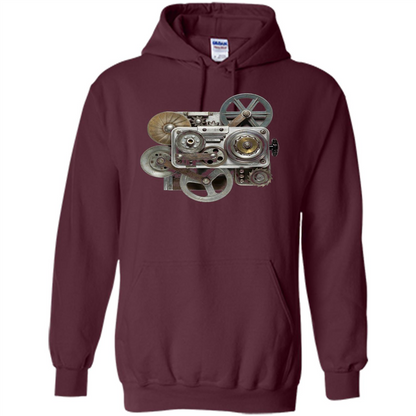 Steampunk Mechanical Gears T-Shirt Maroon