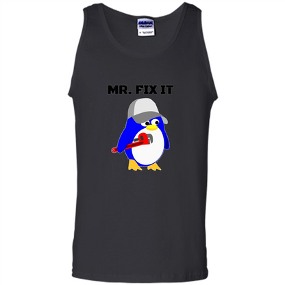 Mr. Fix it Penguin T-shirt Black