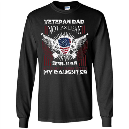 Veteran Dad T-shirt Don't Mess With My Daughter Black
