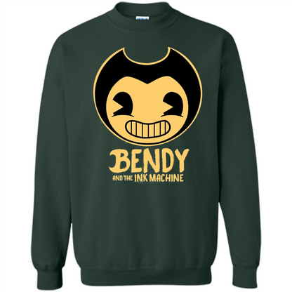 Cartoon Internet Game T-shirt Bendy And The Ink Machine Forest Green