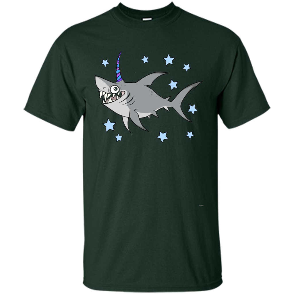 Unishark T-shirt Unicorn + Shark Forest Green