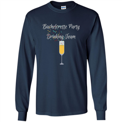 Bachelorette Party Drinking Team Bridal Wedding T-Shirt Navy
