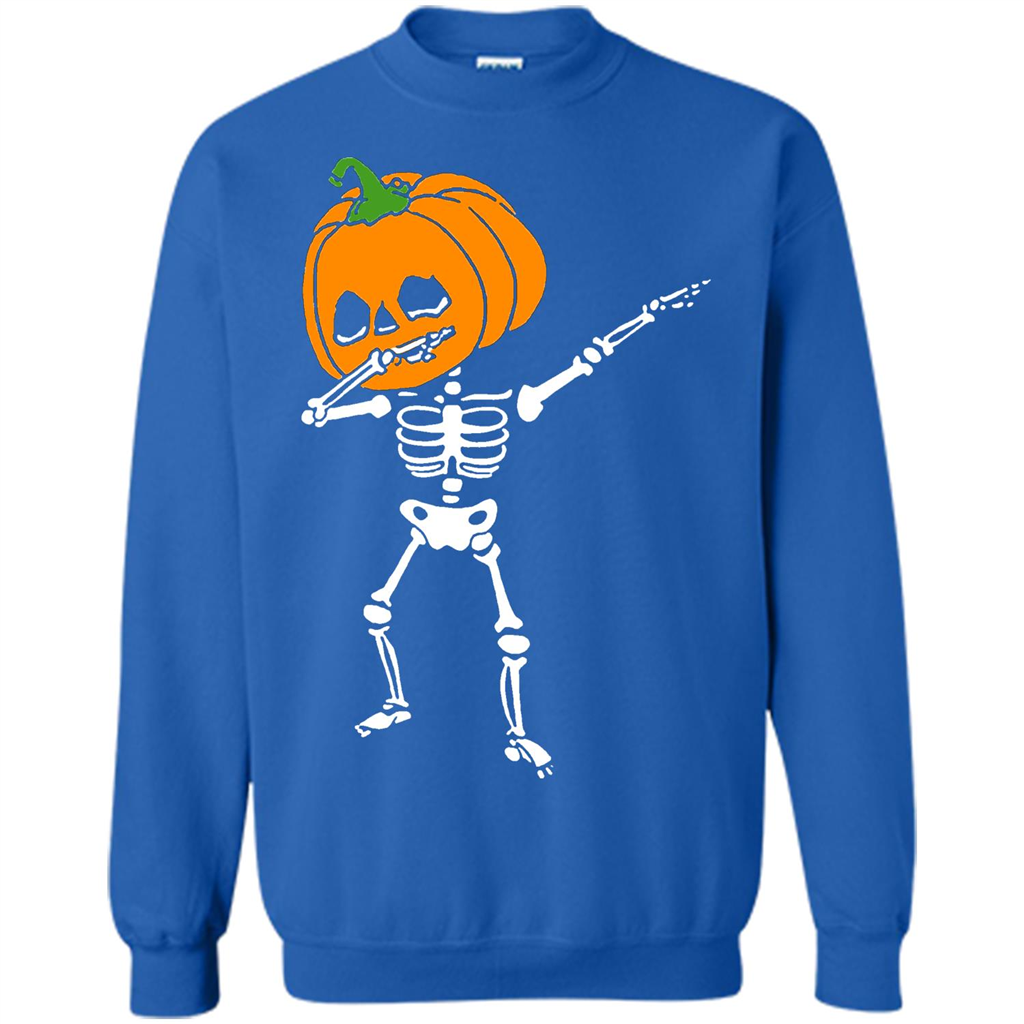 Halloween T-shirt Dabbing Skeleton T-shirt Royal