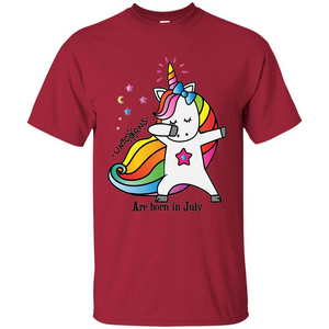 Unicorn Birthday T-shirt Unicorns Are Born In July