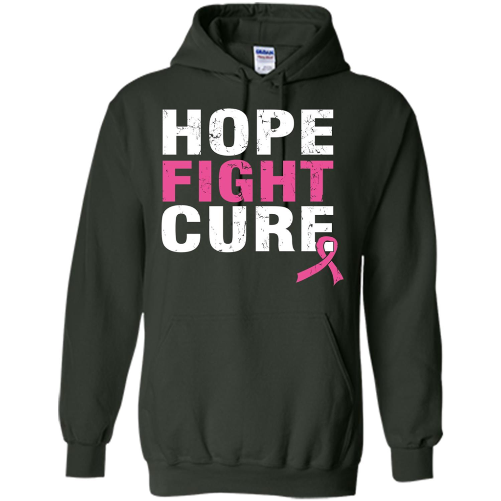 Breast Cancer Awareness T-shirt Hope Fight Cure Forest Green