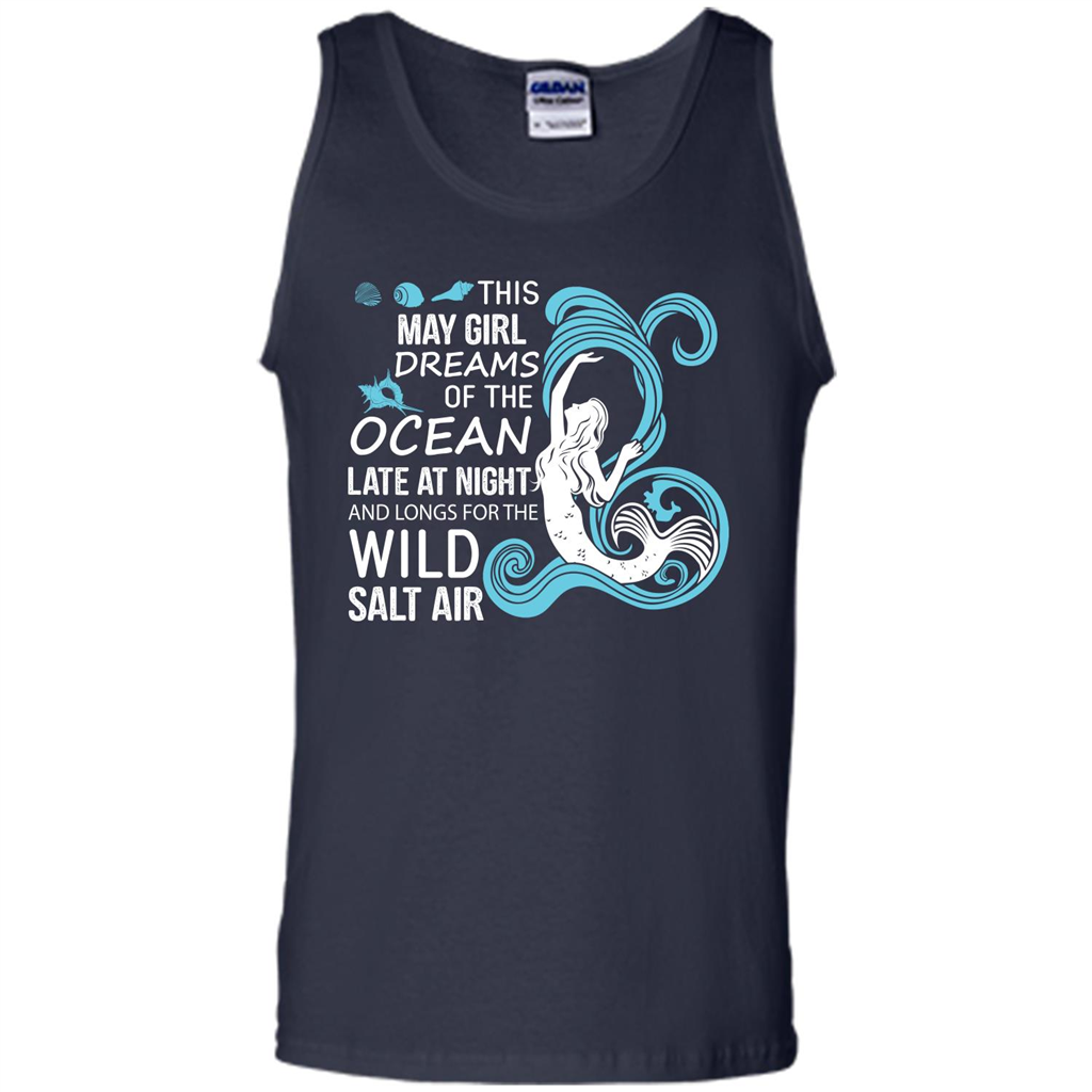 This May Girl Dreams Of The Ocean Late At Night T-shirt Navy