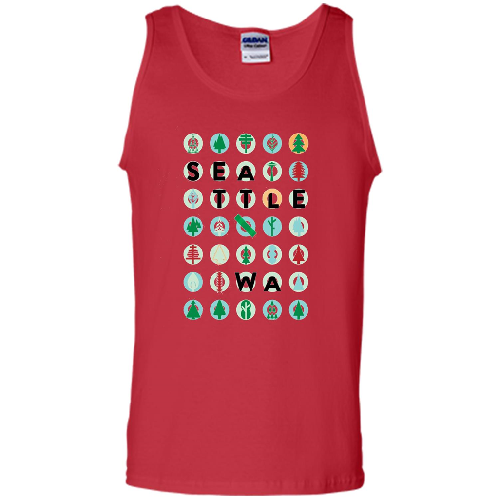 Seattle, Washington T-shirt Emerald City T-shirt Red