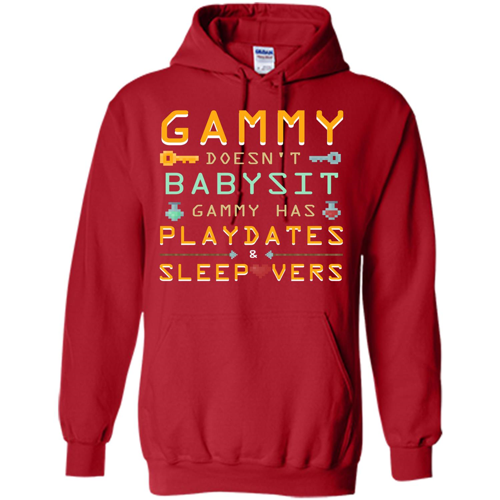Nana T-shirt Gammy Doesn't Babysit Gammy Has Playdates Sleepovers Red