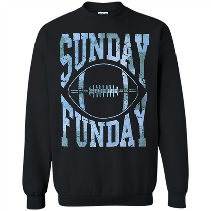 Football T-shirt Sunday Funday Football SeasonT-Shirt Black