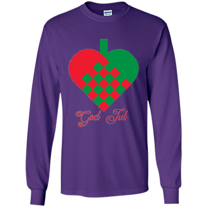 God Jul Merry Christmas T-shirt Purple