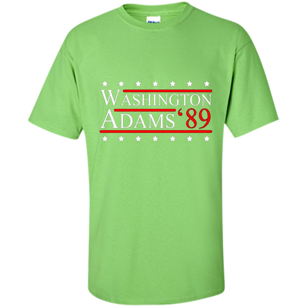 Washington Adams 1789 July 4th T-shirt Lime