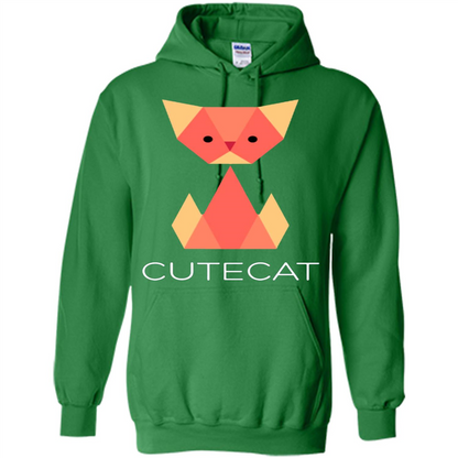 Love Cat T-Shirt Origami Cat Irish Green