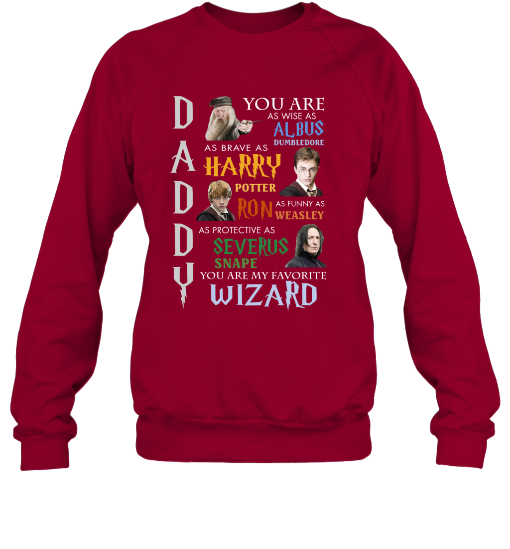 Daddy - You Are My Favorite Wizard Harry Potter Sweatshirt Sweatshirt Cardinal Red