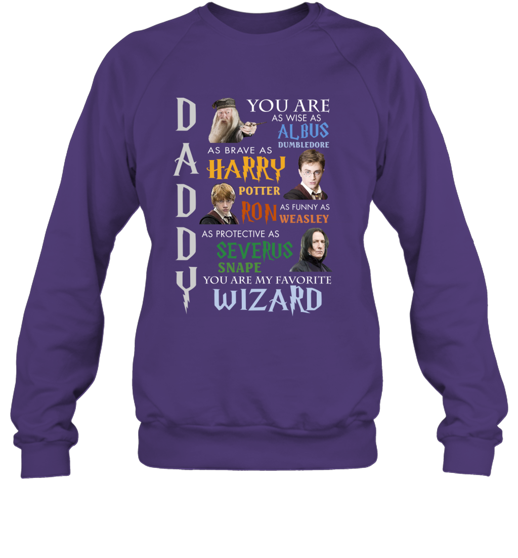 Daddy - You Are My Favorite Wizard Harry Potter Sweatshirt Sweatshirt Purple