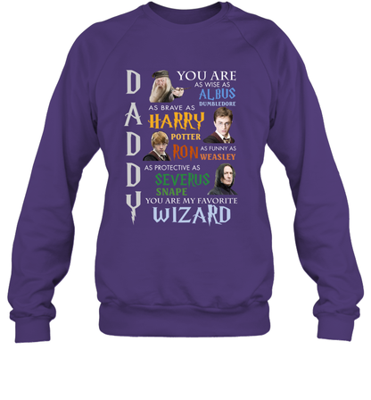 Daddy - You Are My Favorite Wizard Harry Potter Sweatshirt Sweatshirt Purple