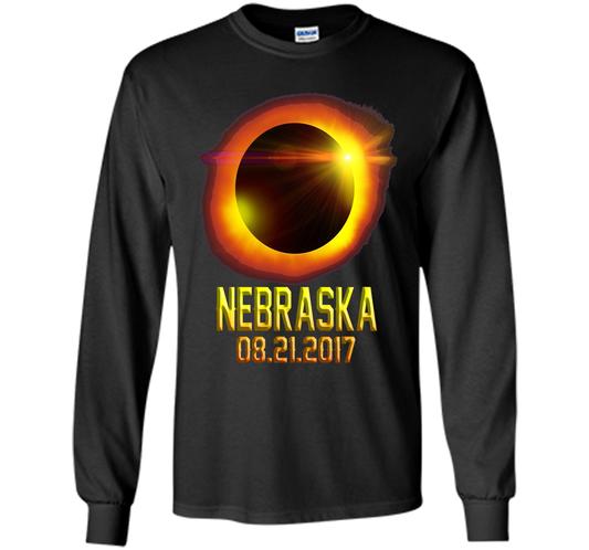Nebraska Total Solar Eclipse 2017 T-shirt Black