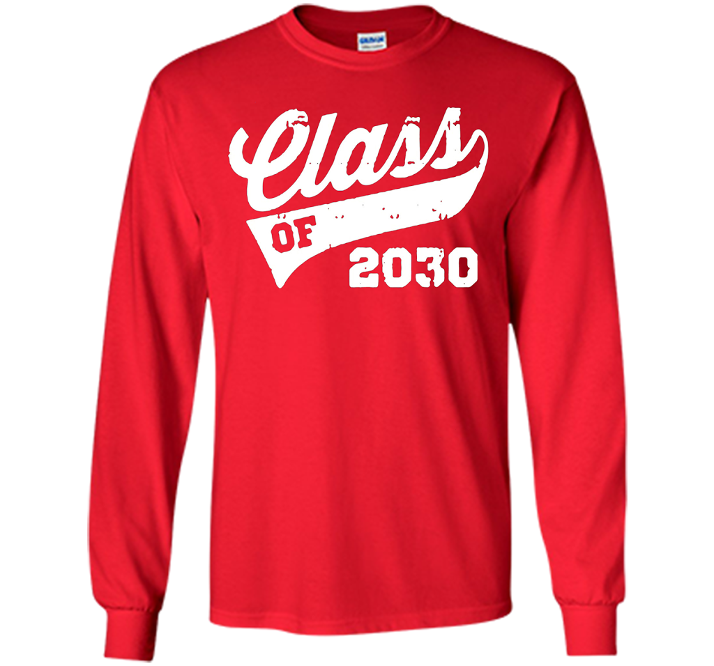 Kindergarten T-shirt Class Of 2030 Kindergarten Style T-shirt Red
