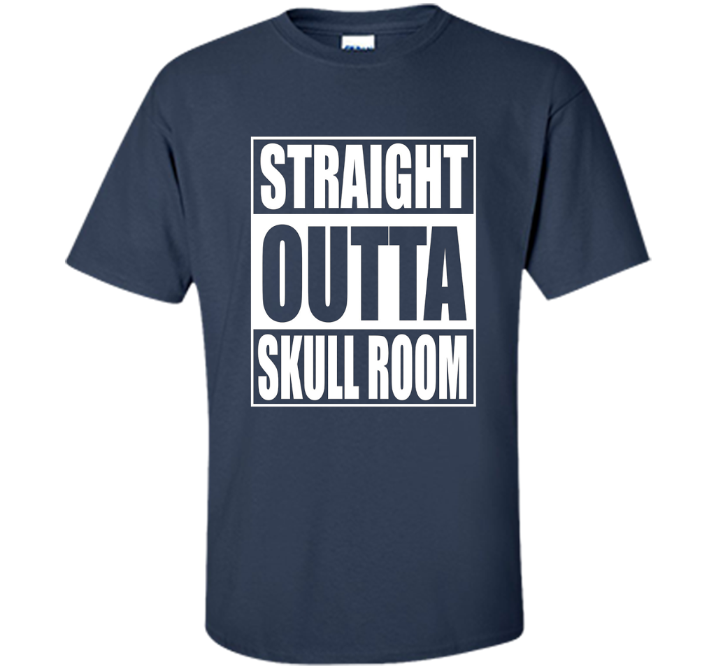 Straight Outta Skull Room Chiari Malformation T-shirt Navy