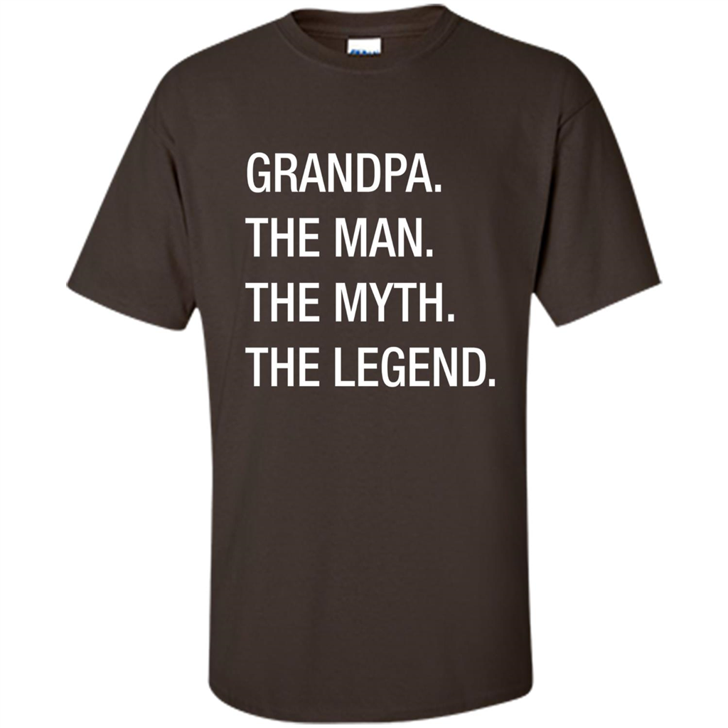 Fathers Day T-shirt Grandpa The Man. The Myth. The Legend Dark Chocolate
