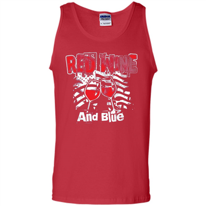 Independence Day T-shirt Red Wine And Blue Red