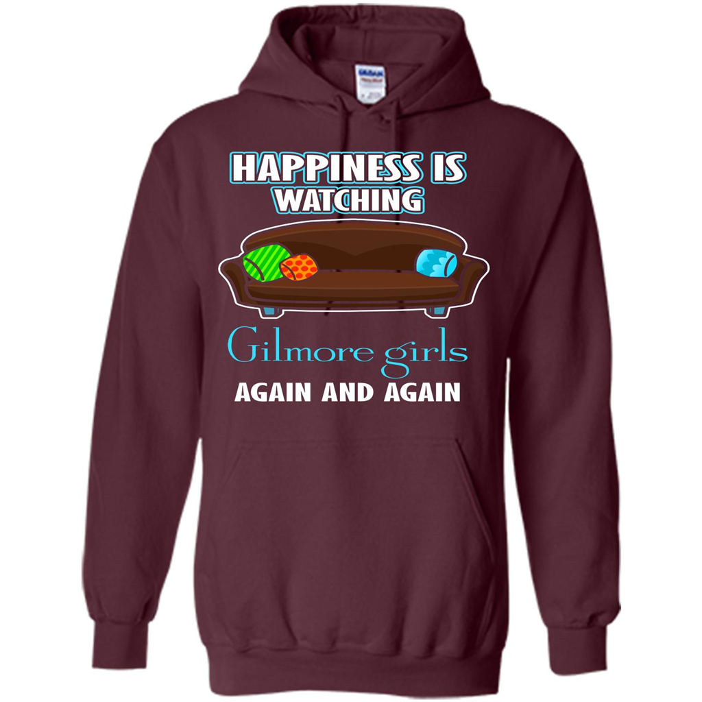 Movie T-shirt Happiness Is Watching Again And Again Maroon