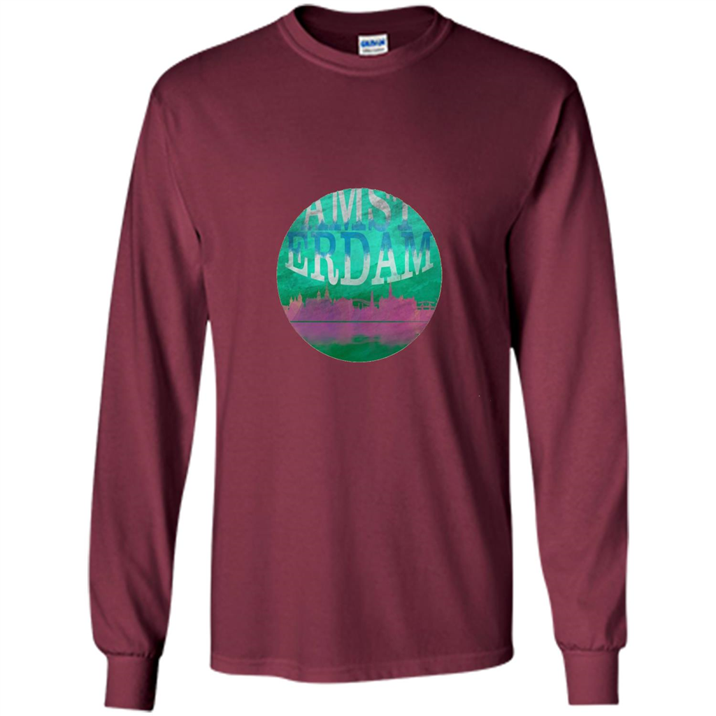 Amsterdam Skyline Horizon Sunset Love Netherlands T-shirt