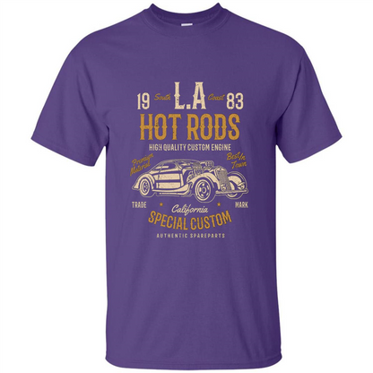 L.A. Hot Rods Classic Car T-shirt T-shirt Purple
