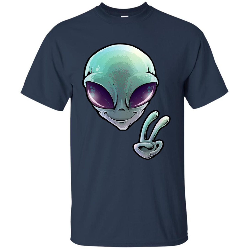 Peace Alien T-shirt Navy