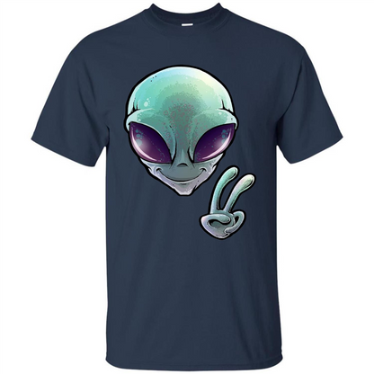 Peace Alien T-shirt Navy