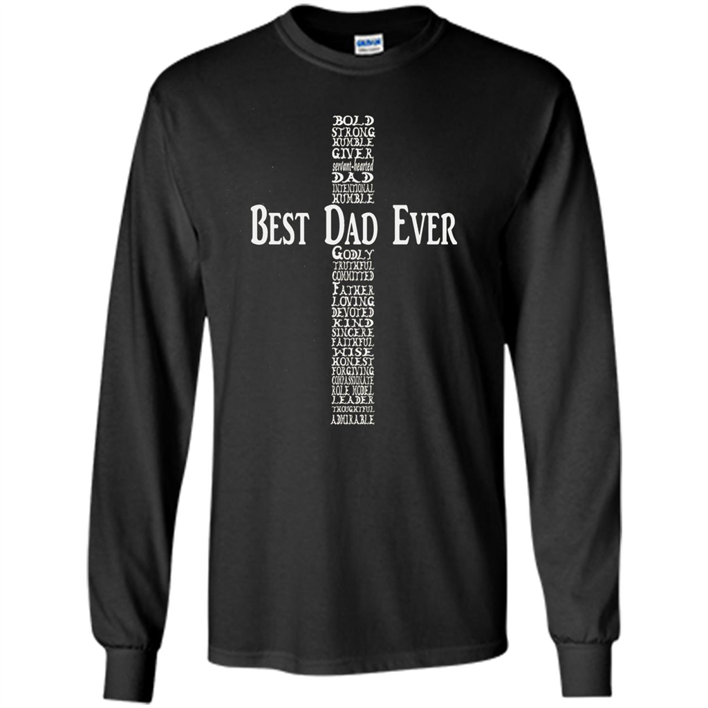 Mens Fathers Day T-shirt Christian Dad Black