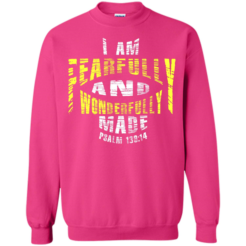 Christian T-shirt I Am Fearfully And Wonderfully Made Psalm Heliconia