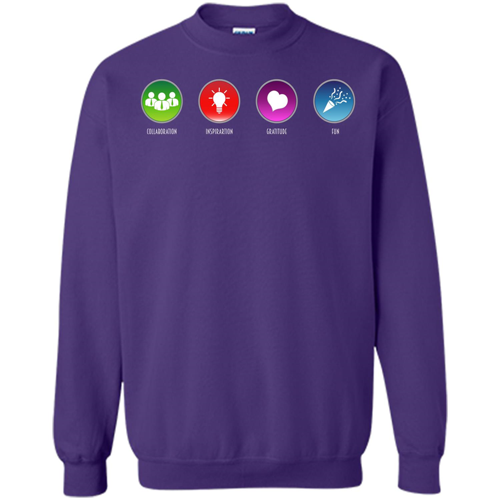 Values Icons T-shirt Purple