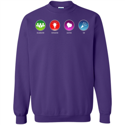 Values Icons T-shirt Purple