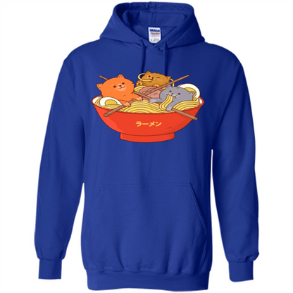 Ramen Noodles And Cats T-shirt Royal
