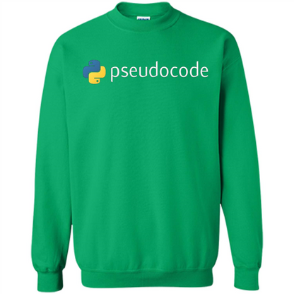 Funny Python Programming Pseudocode T-shirt Irish Green