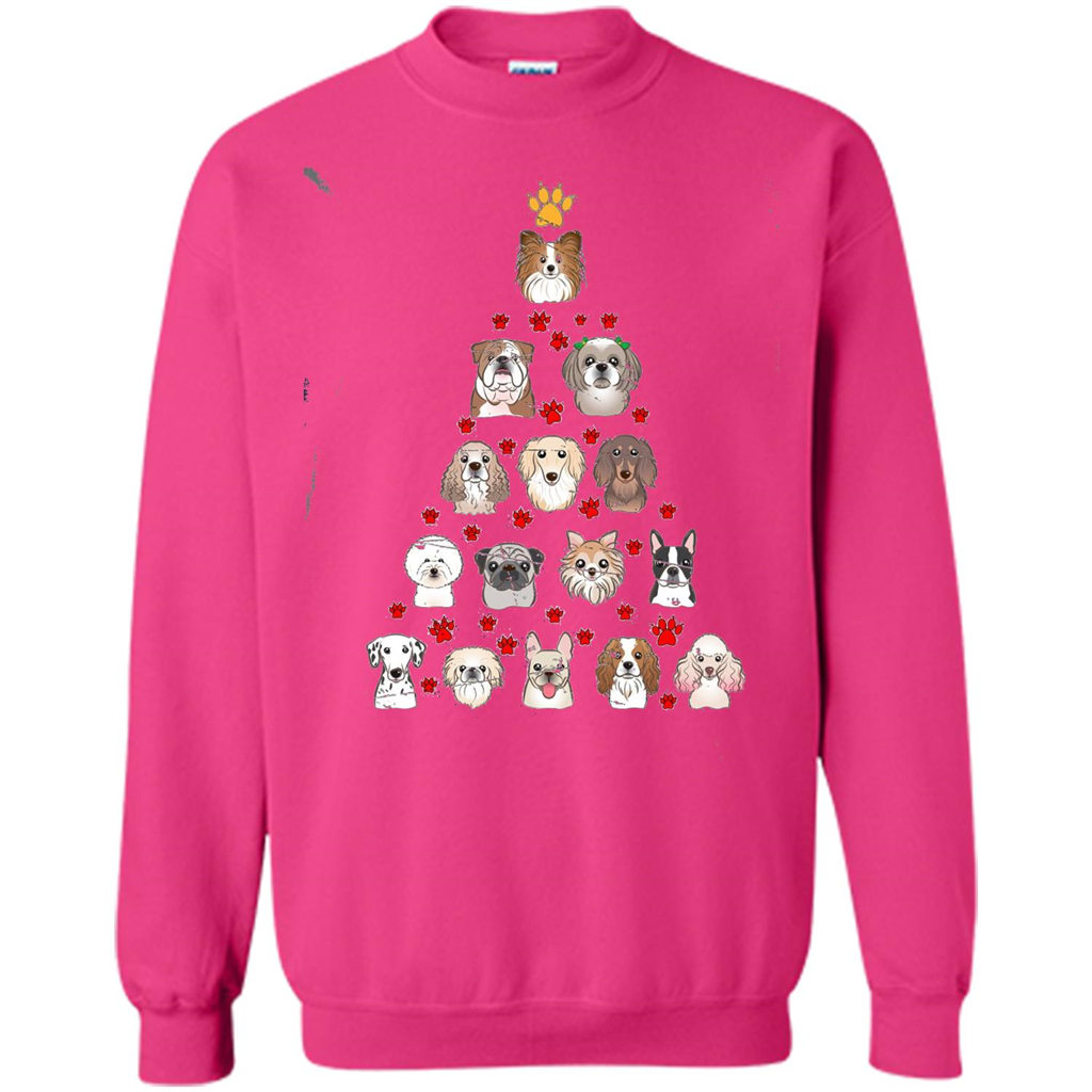 Dog Lover T-shirt Christimas Tree For Dog Lover T-shirt Heliconia