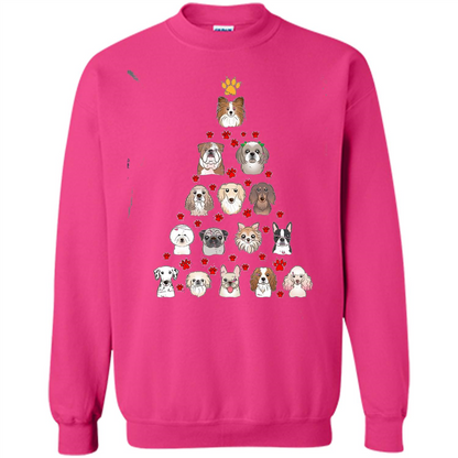 Dog Lover T-shirt Christimas Tree For Dog Lover T-shirt Heliconia