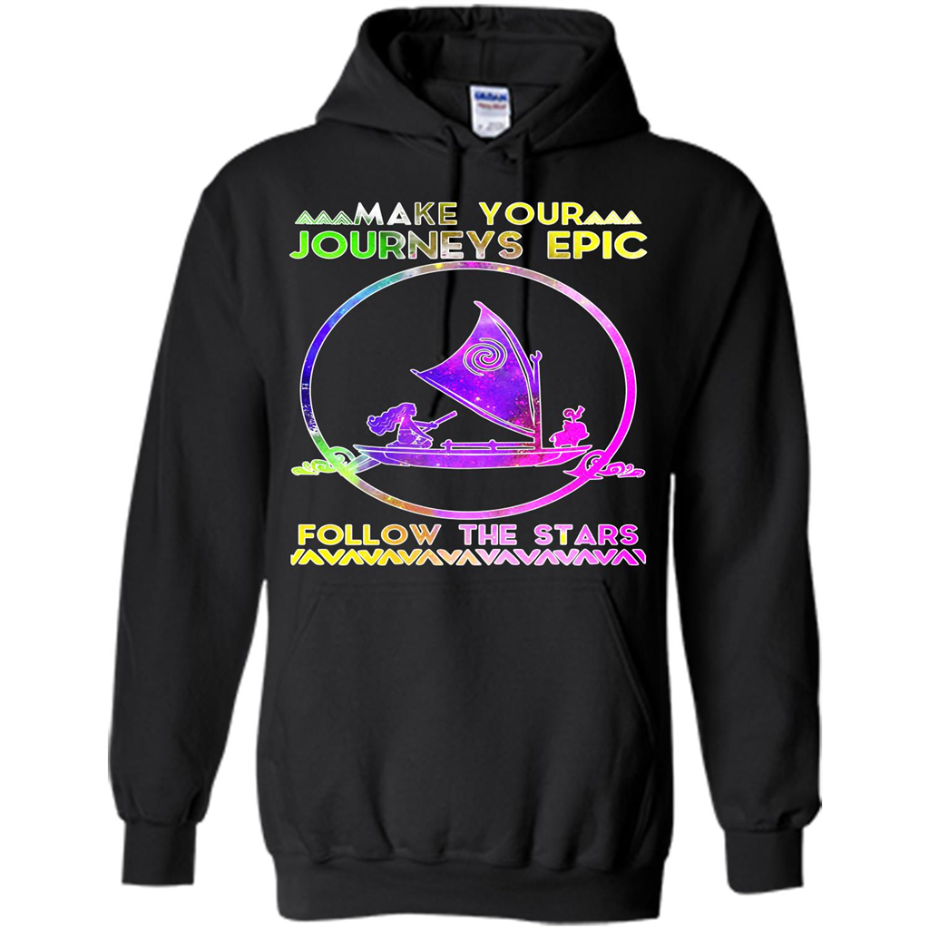 Movie T-shirt Make Your Journeys Epic Follow The Stars Black