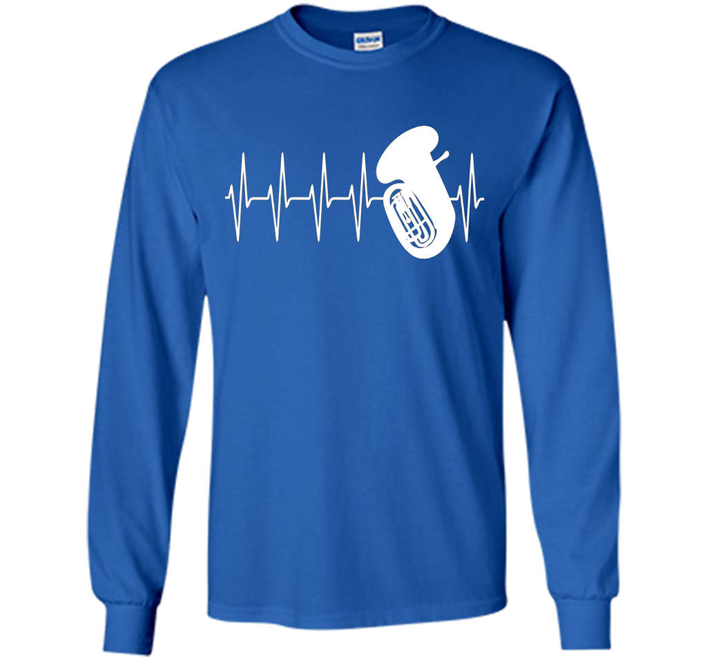 Sousaphone T-shirt Heartbeat Tube Sousaphone Royal