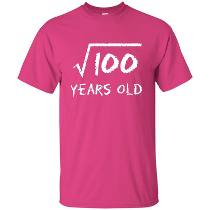 Square Root Of 100 T-shirt 10th Birthday 10 Years Old T-Shirt Heliconia