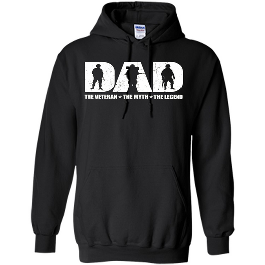 Fathers Day T-shirt The Veteran. The Myth. The Legend Black