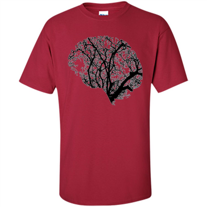 Science Nature T-Shirt Head Brain Tree Cardinal