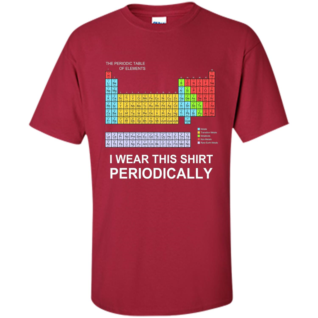 I Wear This Shirt Periodically T-shirt Cardinal