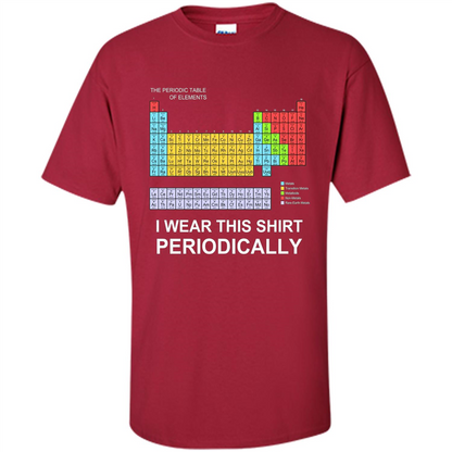 I Wear This Shirt Periodically T-shirt Cardinal