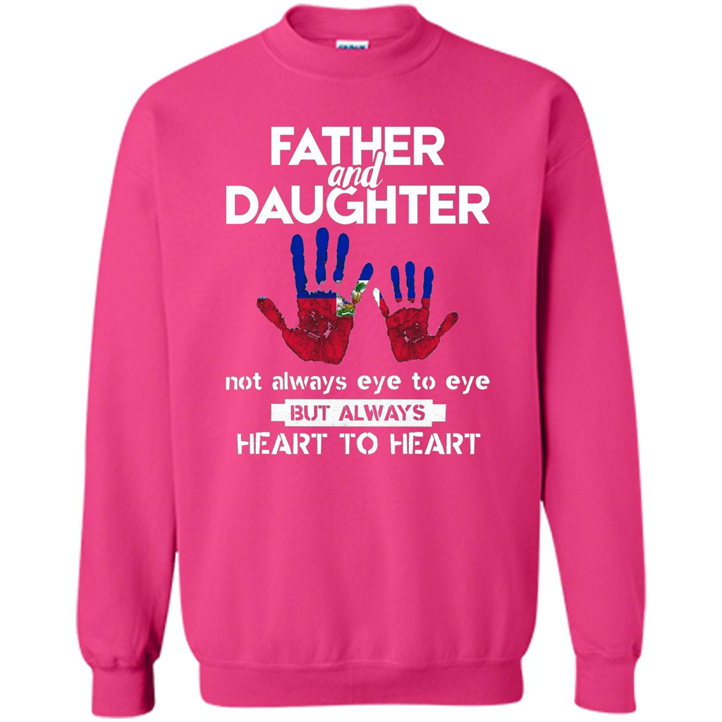 Father And Daughter Father's Day T-shirt Heart To Heart Heliconia