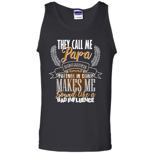Papa T-shirt They Call Me Papa - Partner In Crime Black